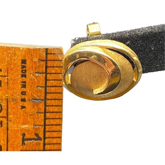 CROWN TRIFARI COMET SWIRL GOLDEN TONED TRIFANIUM CLIP ON EARRINGS VINTAGE 1960s - Picture 12 of 13